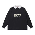 FEAR OF GOD FOG ESSENTIALS Flocked 1977 Loose Long Sleeve Polo