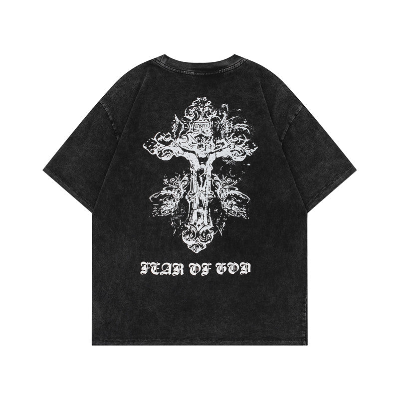 FEAR OF GOD FOG Vintage Washed Print Loose Crew Neck Unisex Tee
