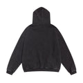 FEAR OF GOD FOG Main Line Cracked Letter Print Washed Ripped Fleece‑Lined Unisex Hoodie