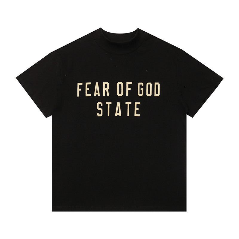 FEAR OF GOD ESSENTIALS American High‑Street Letter Print Loose Short Sleeve T‑Shirt