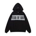 FEAR OF GOD FOG ESSENTIALS Patchwork Patch Men’s High‑Street Retro Hoodie