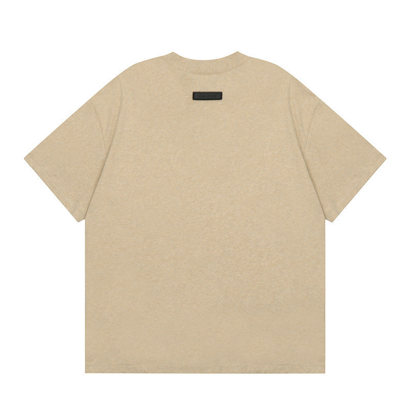 FEAR OF GOD ESSENTIALS Silicone Logo Short Sleeve T‑Shirt Unisex Loose Tee