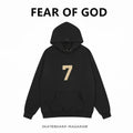 FEAR OF GOD FOG Main Line Season 7 Flocked Number 7 Unisex Loose Hoodie